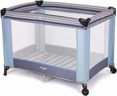 Berço Portátil para Bebê - Azul - Novo
