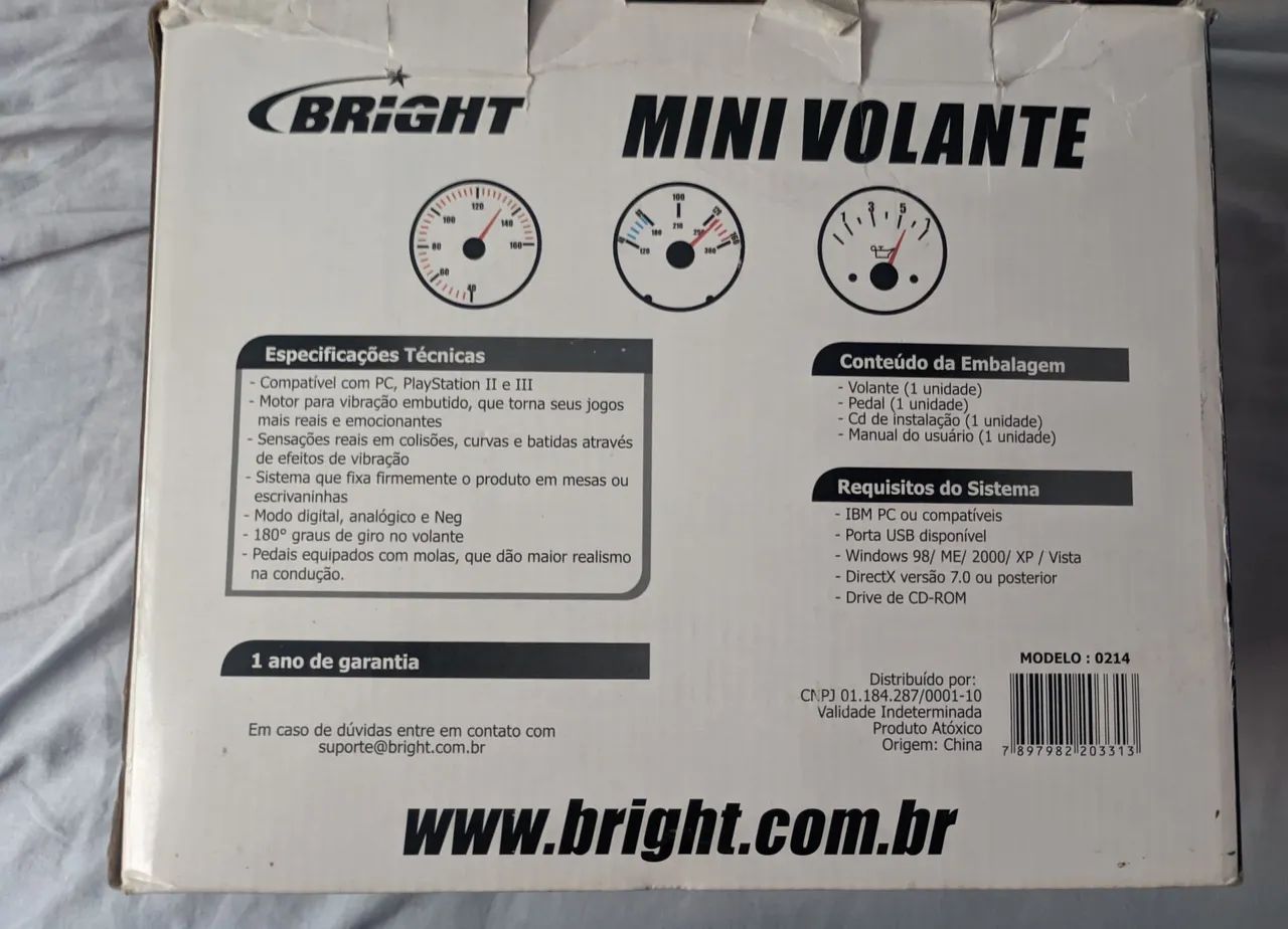 Mini Volante Bright para PC e Playstation - Foto 3