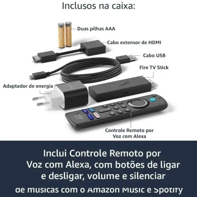 Fire TV Stick HD 4ª Gen Preto 8GB 1GB WI-FI 5 (2024) - Foto 4