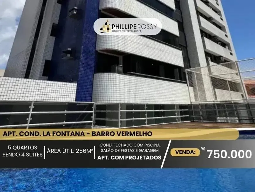 Apartamento à venda, 5 quartos, 4 suítes, 3 vagas, Barro Vermelho - Natal/RN