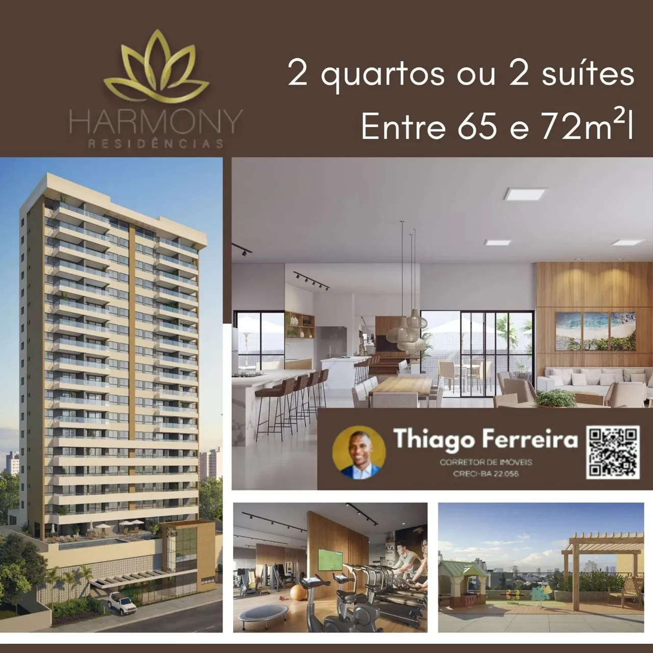 Harmony Residências, 2 Quartos, Opções De 65M² E 72M² E 2 Vagas De Garagem. 1N0CKHF