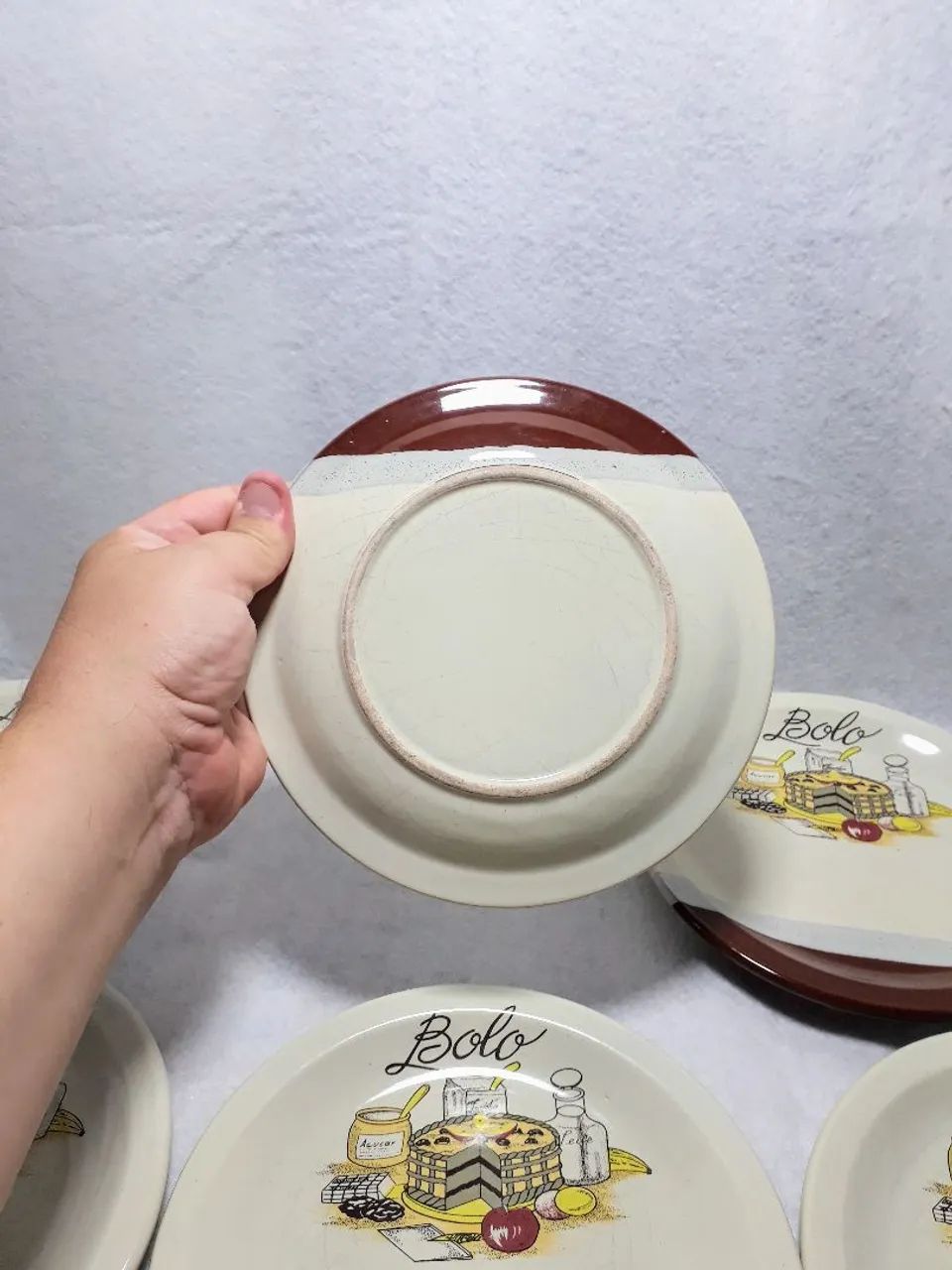 06 pratos de sobremesa em cerâmica - Foto 4