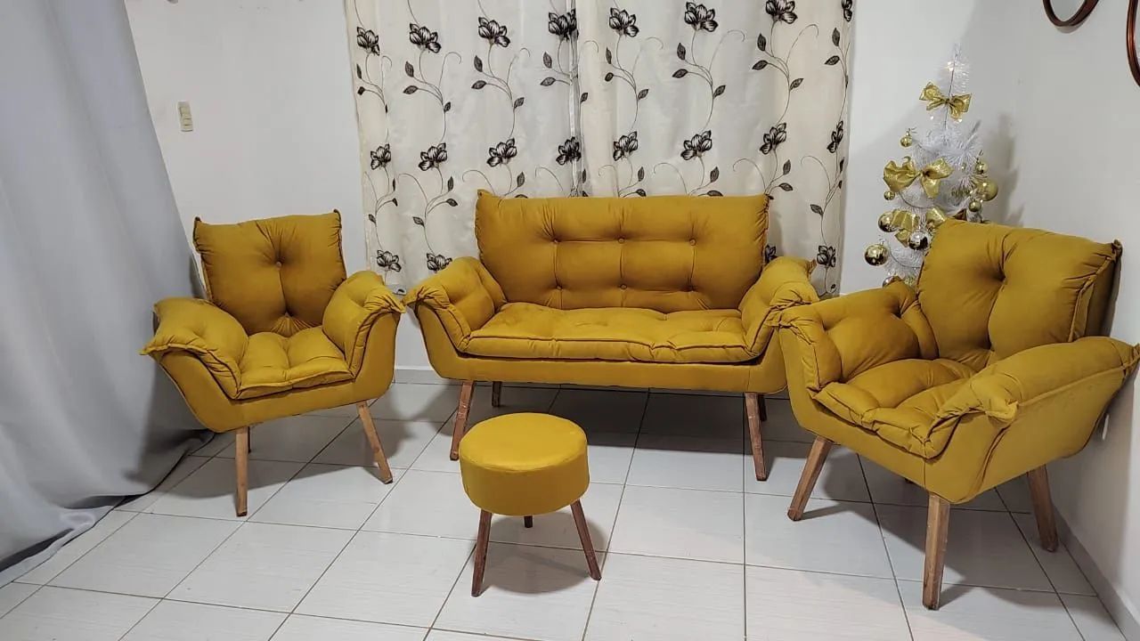 Conjunto de namoradeira Azul Marinho - 2 peças - Foto 4