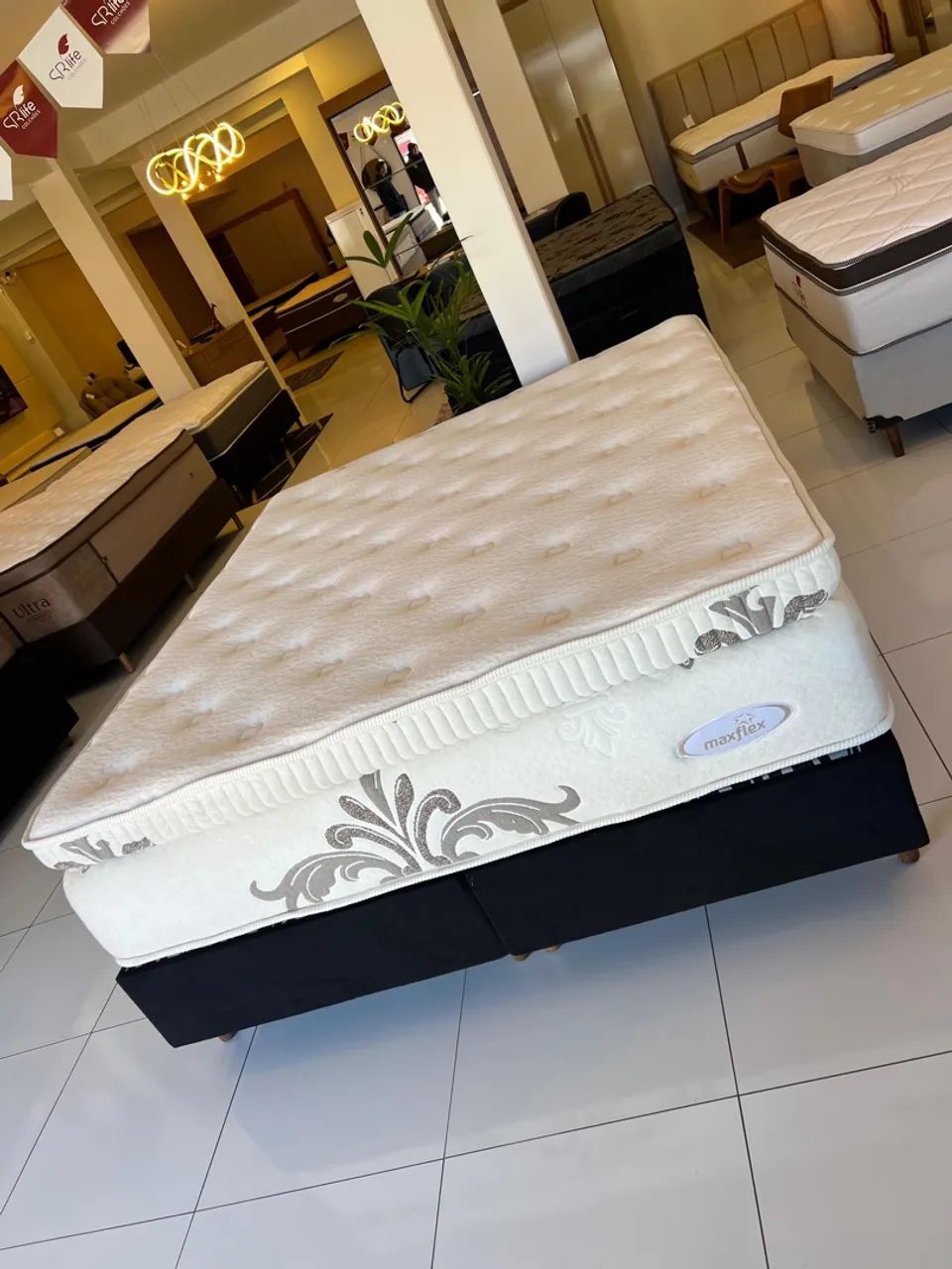Cama Queen Size Maxflex Látex Série 5 - SemiNovo - ENTREGAMOS - Foto 4