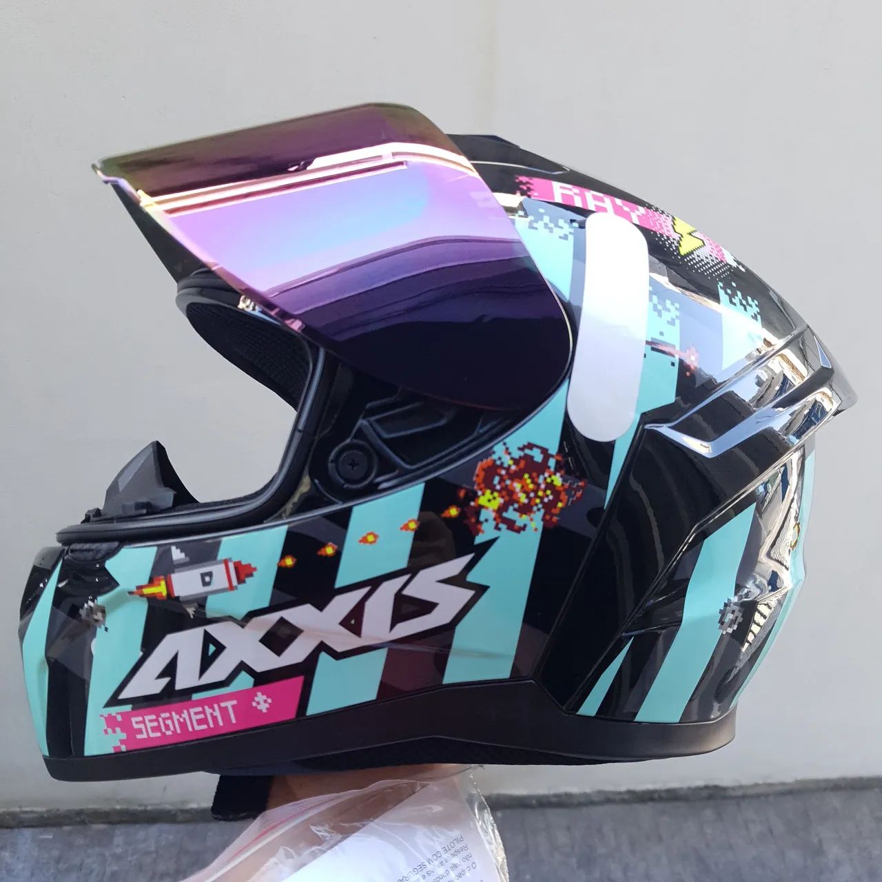 Capacete axxis segment Chama que tem promoção  - Foto 3
