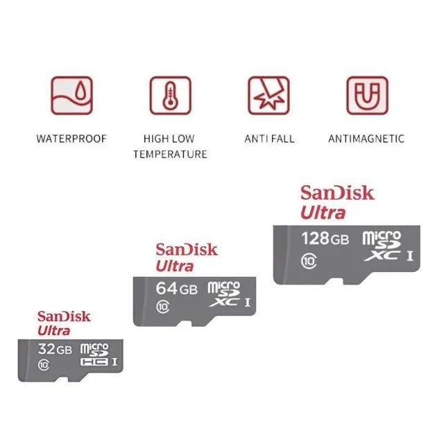 Cartão De Memória 128gb Sandisk Ultra A1 Classe 10. - Foto 2