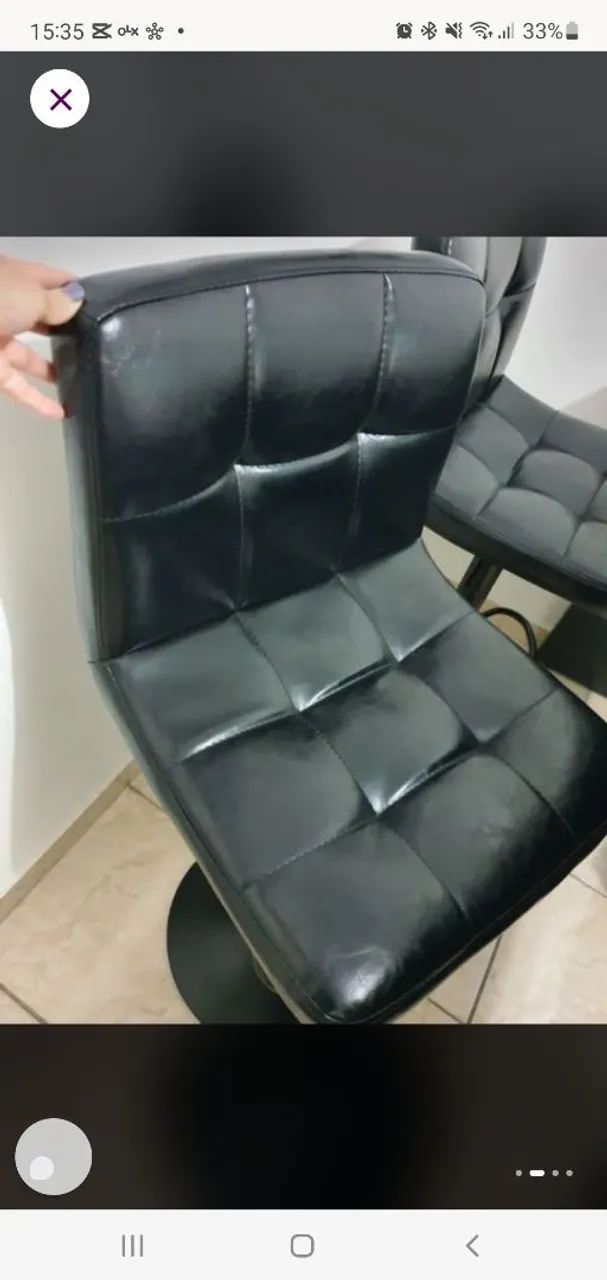 2 banquetas de couro - Foto 2