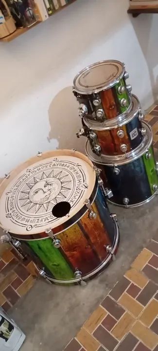 Bateria Noah DC5. Tambores + bags + abafadores. Pouquíssimo uso 