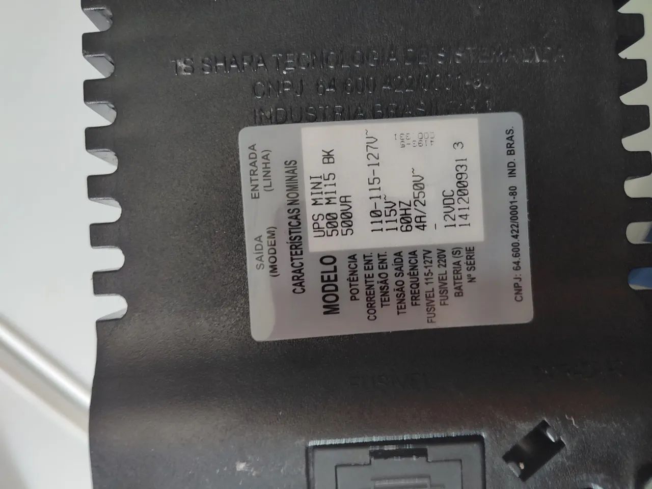 NOBREAK TS SHARA 500 VA 127W. MINI BK funcionando perfeitamente  - Foto 4