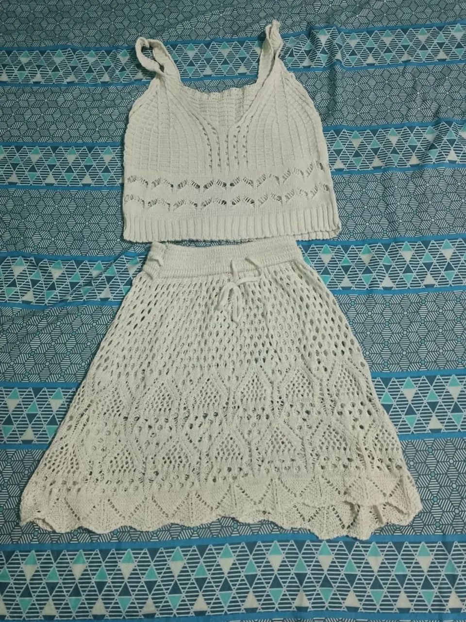 Conjunto Crochê Branco
