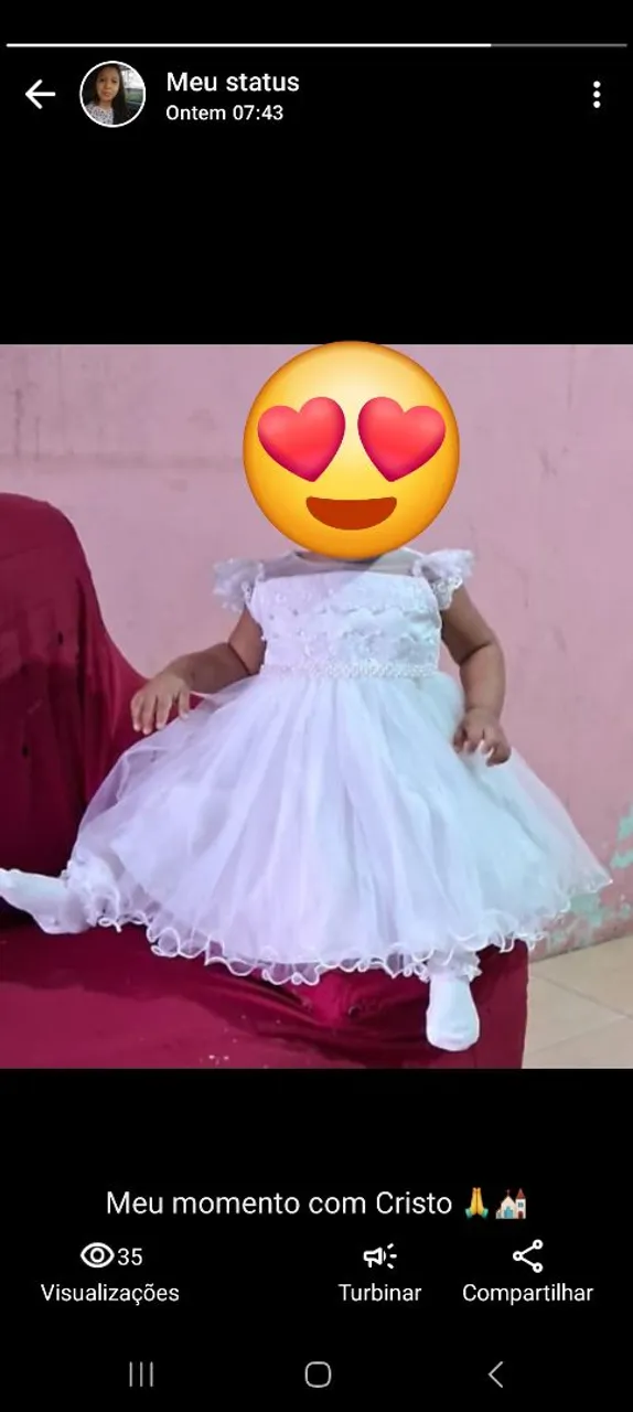 Vestido branco infantil