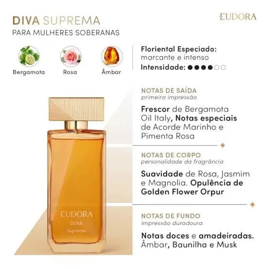Perfume EUDORA DIVA " Suprema " 100ml - Foto 3