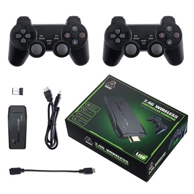 Videogame Stick 10mil 2 Controles Sem Fio Console Original Portatil - Foto 3
