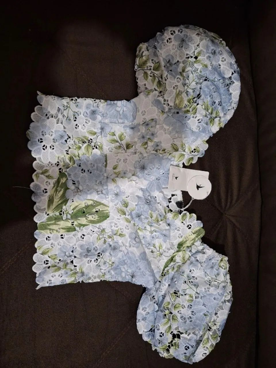 Vendo cropped floral azul - Foto 3