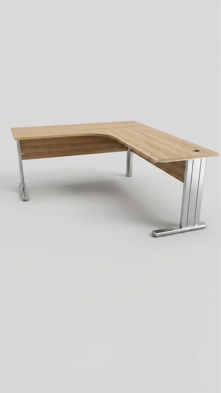 Mesa de Escritório em L Reforçada 