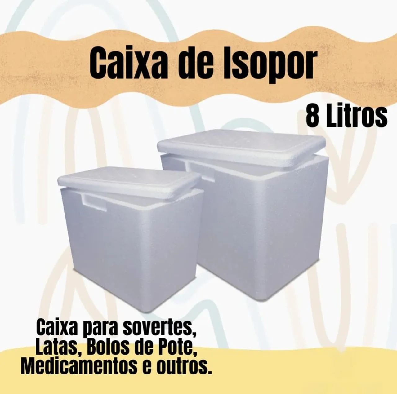 Kit com 10 caixas de isopor 8 litros  - Foto 4