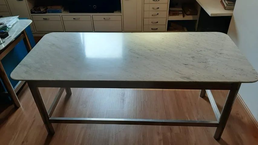 Mesa tampo de mármore Carrara. - Foto 5