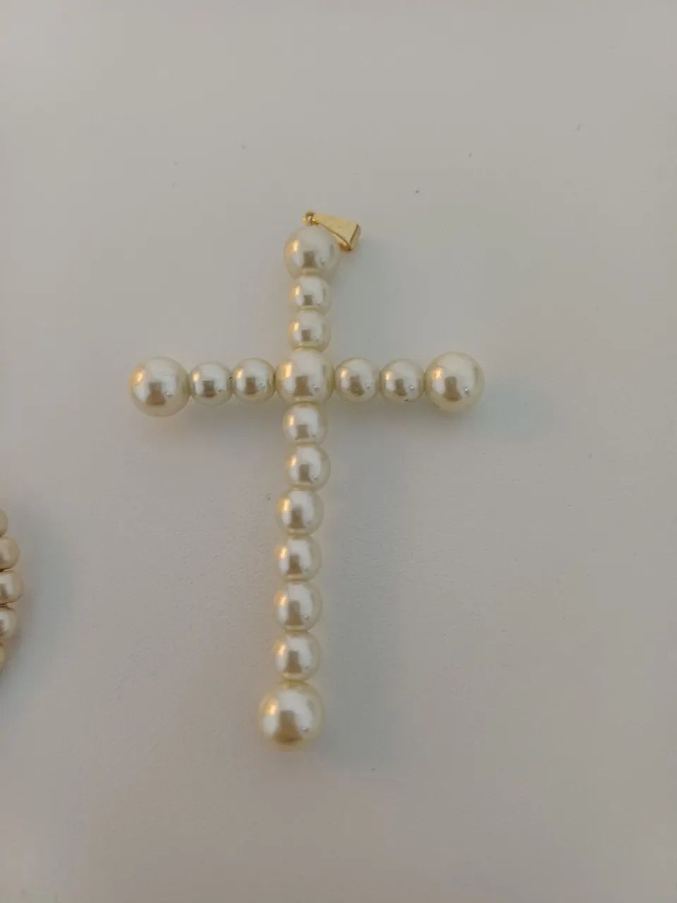Pingente crucifixo e 01 par brincos - Foto 2