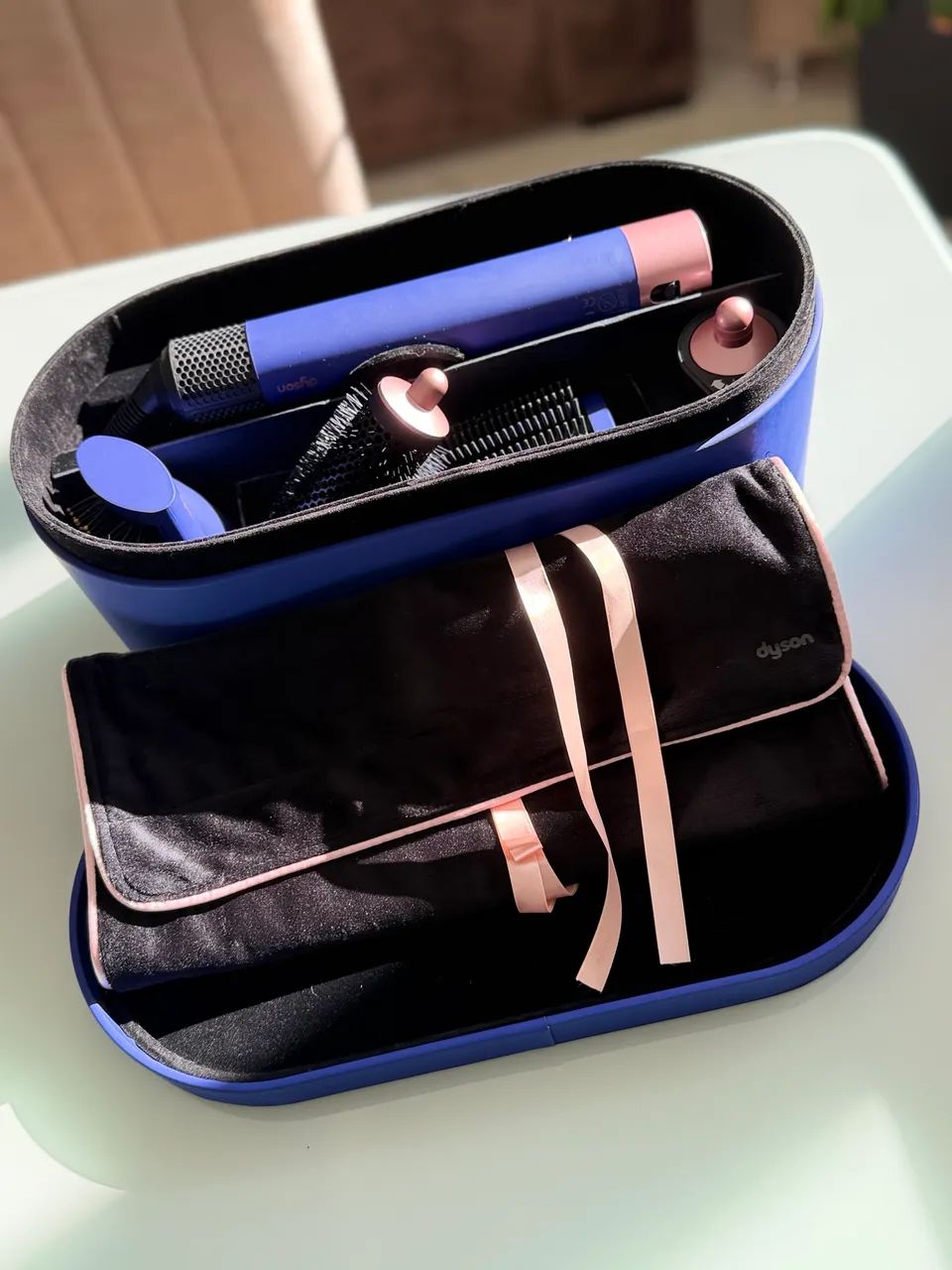 Dyson Airwrap Complete Long Edição Especial Azul/Rosé - Completo c