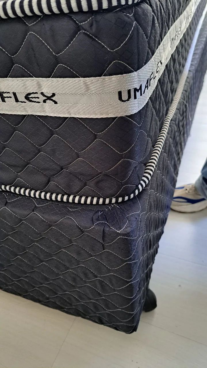Base + Colchão de Casal Umaflex Essencial com Eurotop e Molas Ensacadas - Foto 5