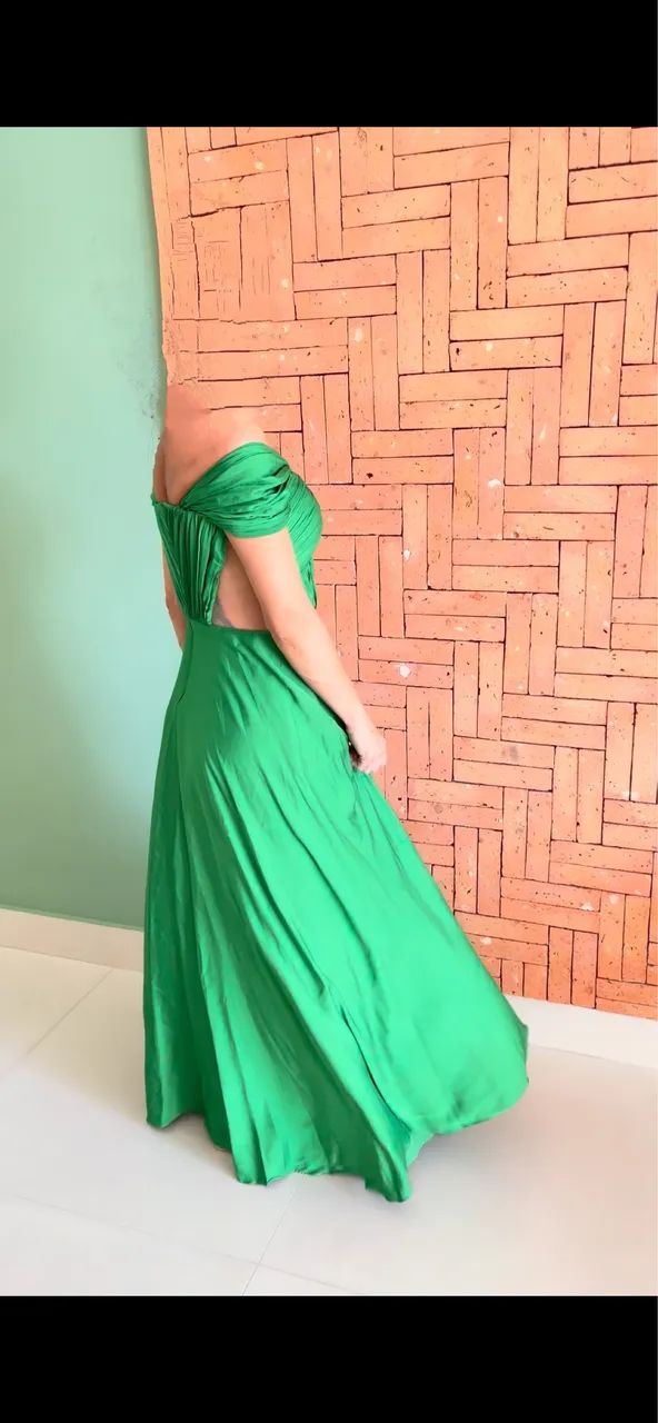 Vestido de festa verde longo P NOVO - Foto 2