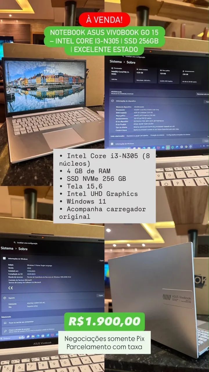  NOTEBOOK ASUS VIVOBOOK GO 15