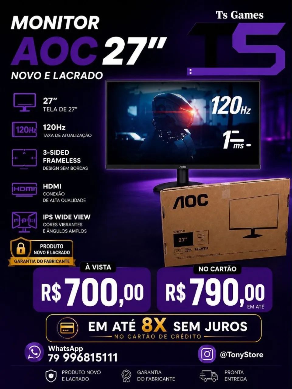 Monitor lacrado Novo