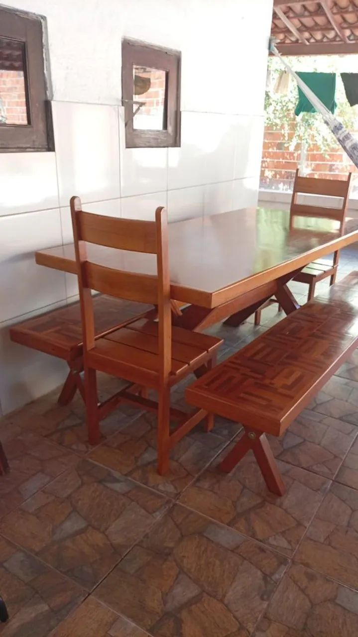 Mesa de madeira ideal para sítios  - Foto 2