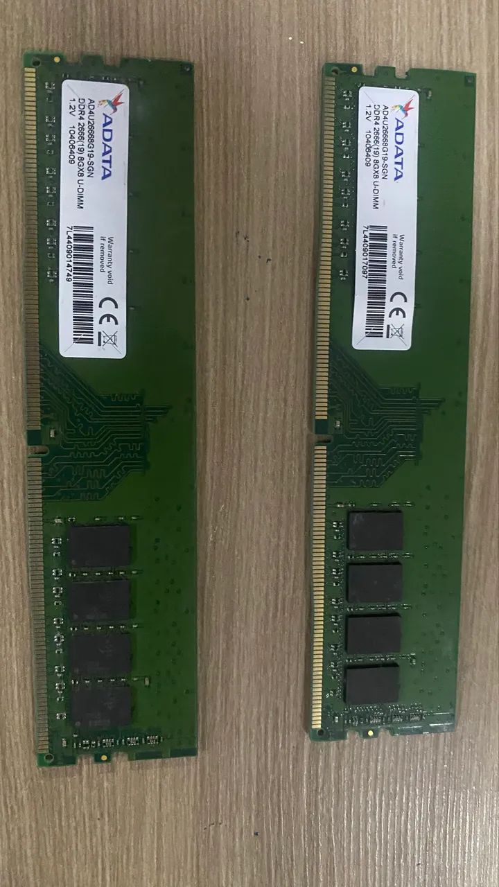 Memoria ddr4 8 gb adata 2666mhz 2 memórias - Memória RAM - Lagoa