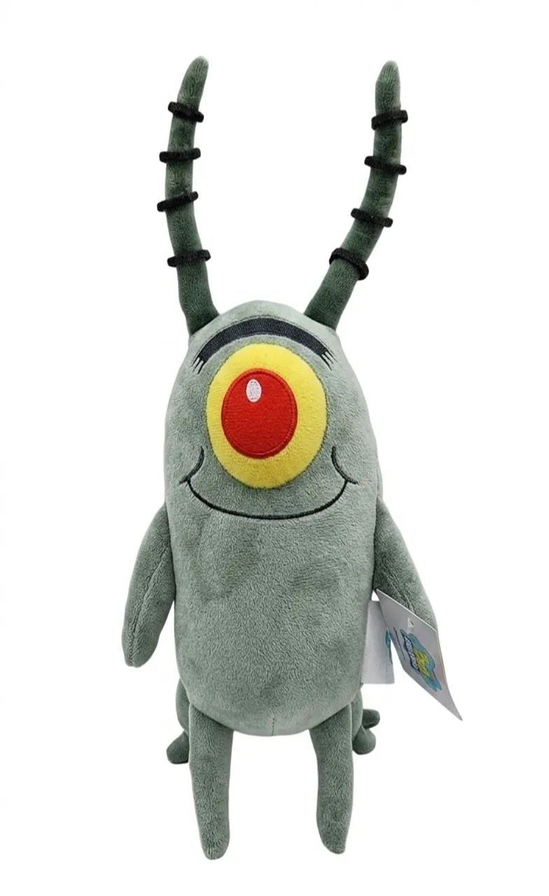 Kit 2 Pelúcias Bob Esponja Lula Molusco E Plankton 35cm - Foto 3
