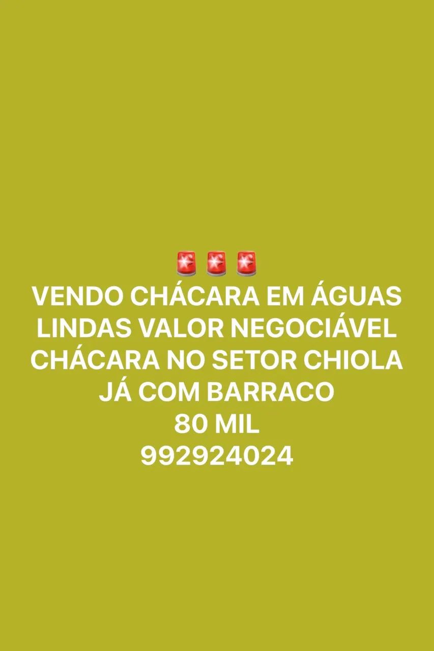 VENDO CHÁCARA URGENTE 