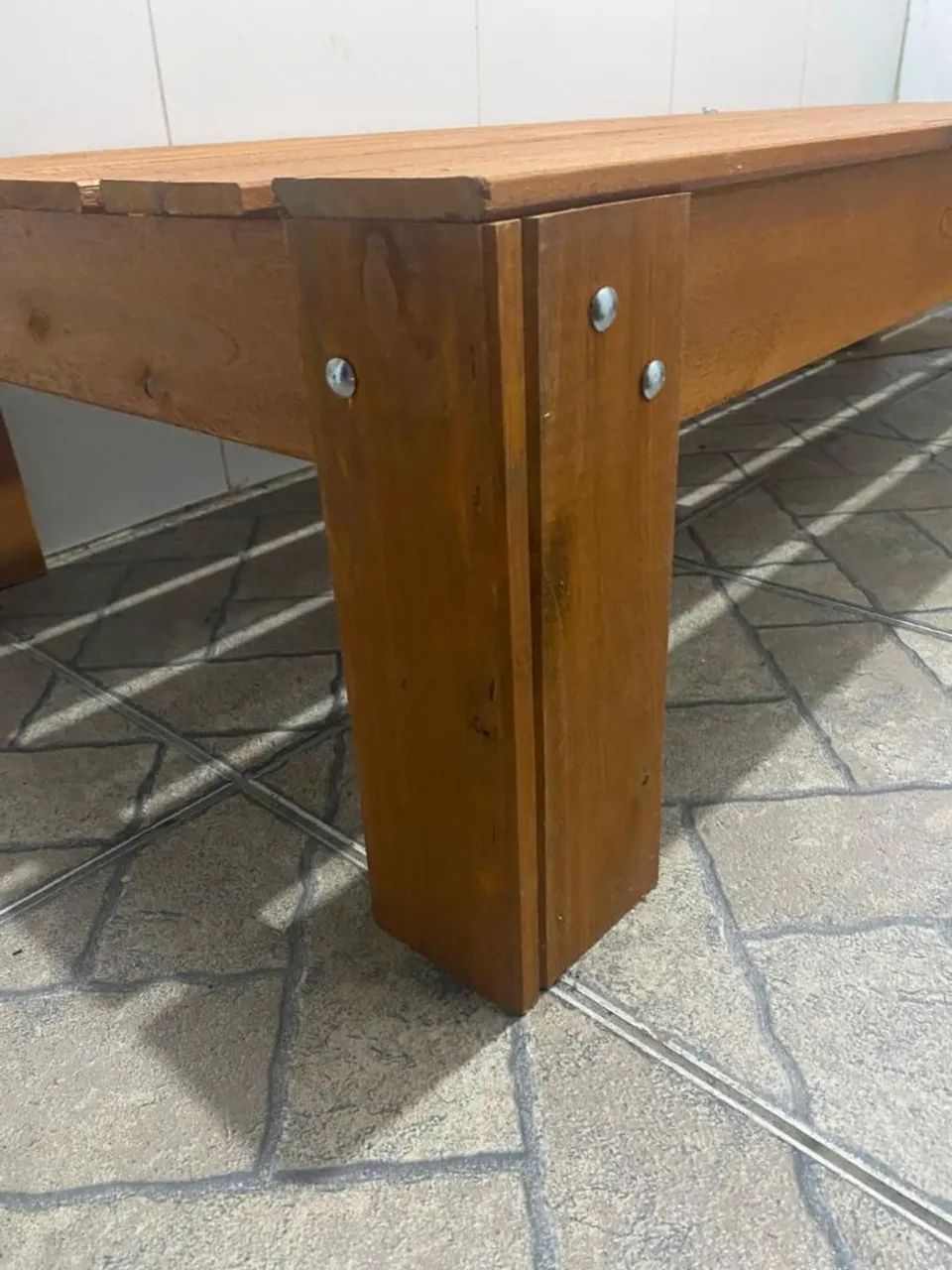 Cama de casal em 2 bases madeira de lei  - Foto 3
