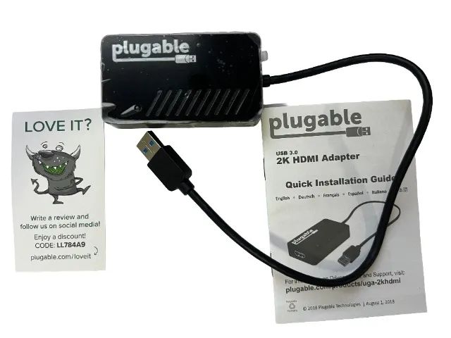 Adaptador USB 3.0 Para HDMI 2K Plugable Mac M1 M2 M3 Windows - Foto 5