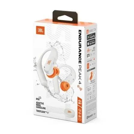JBL FONE ENDURANCE PEAK 4 BRANCO/LARANJA