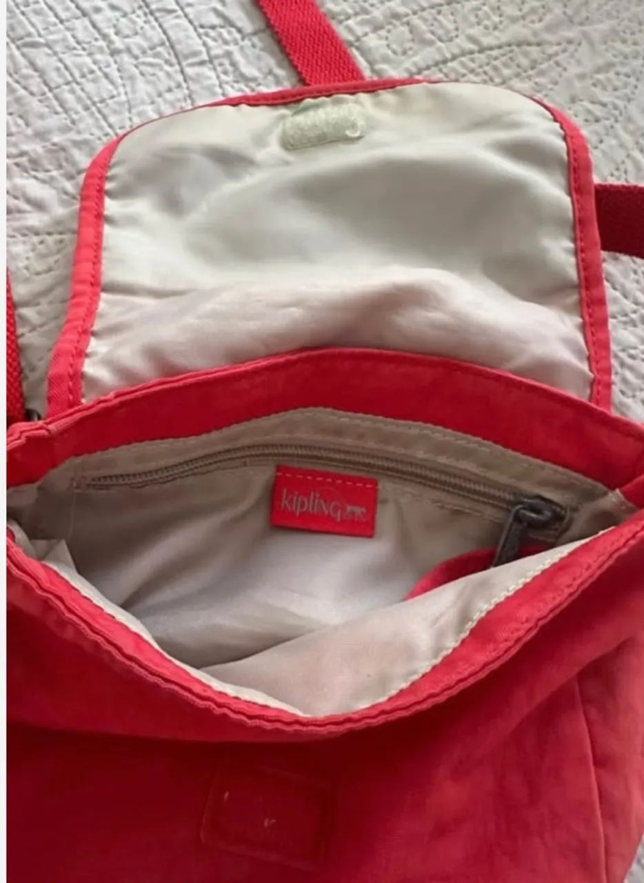 Bolsa Tranversal Kipling vermelha  - Foto 3