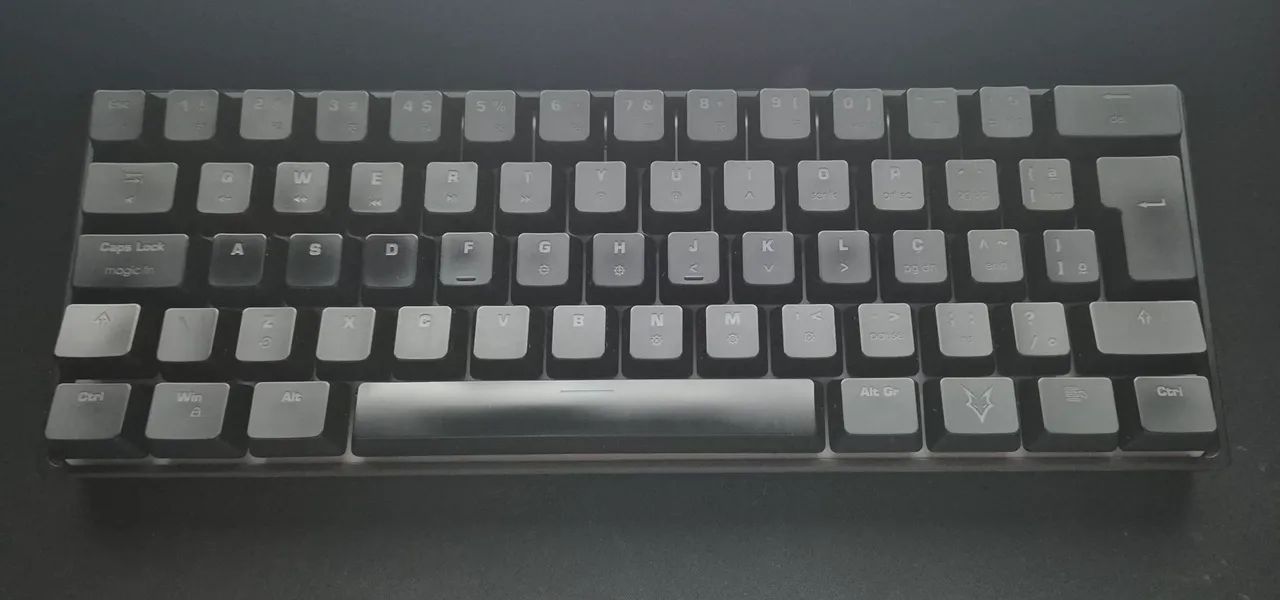 Teclado Husky Blizzard switch gateron blue - Periféricos e