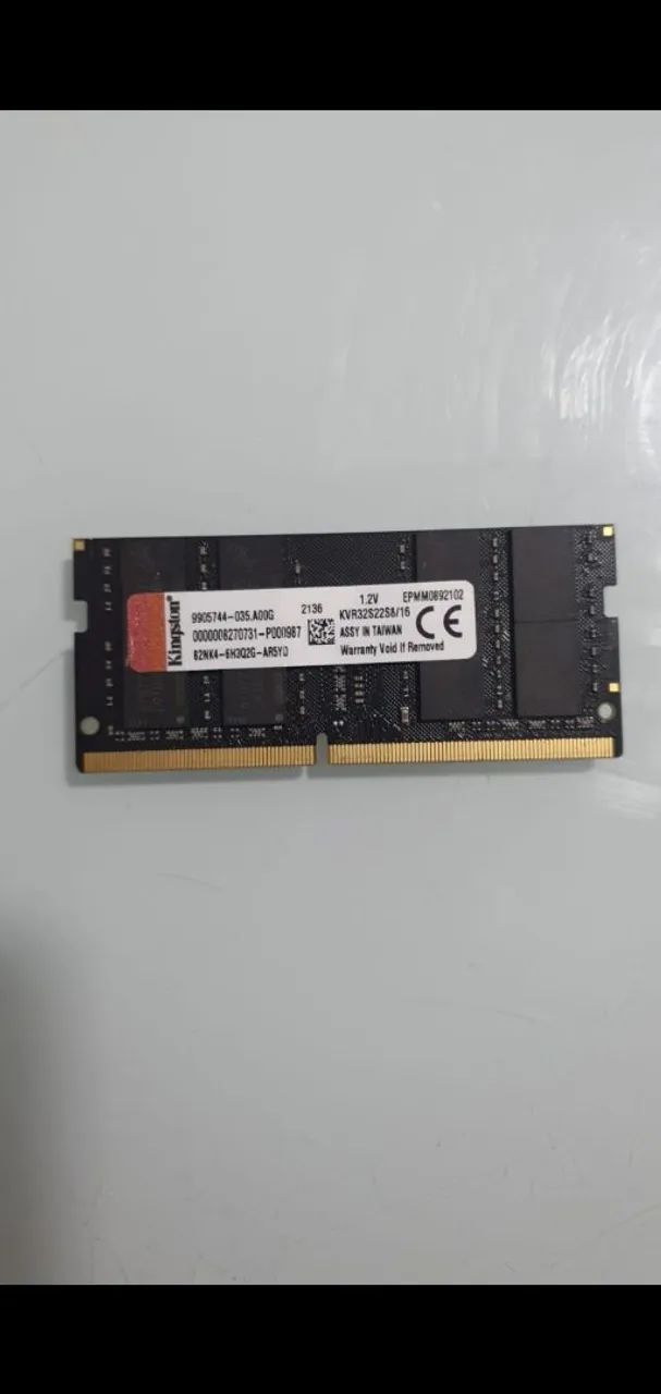 Memória ddr4 16 Gb funcionando