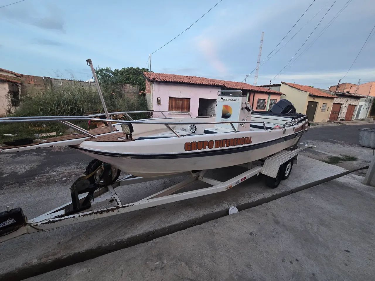 Lancha 90hp excelente pra lagoas e rios rasos. - Foto 4