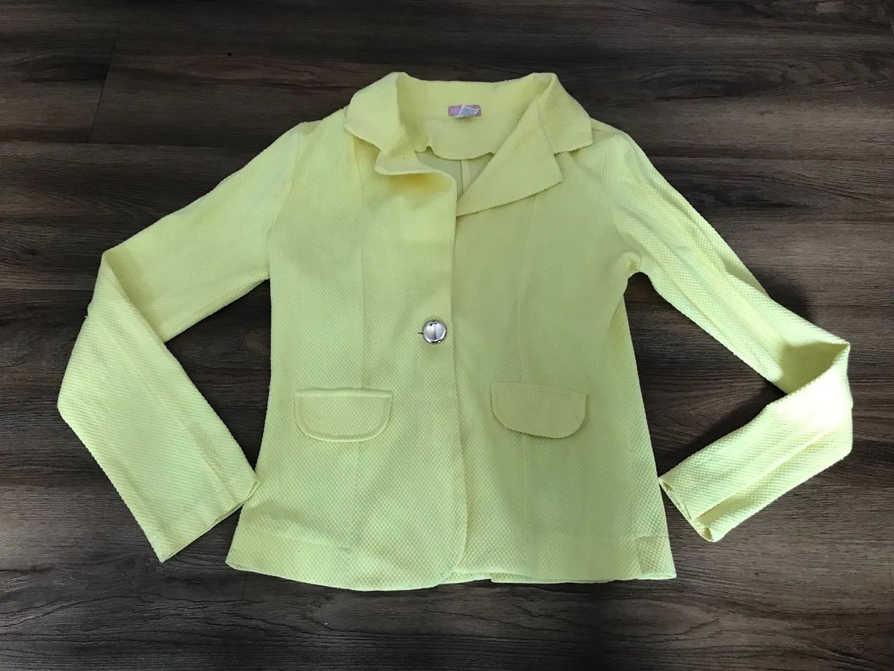 Blazer Tweed Amarelo Tamanho 36/38/P