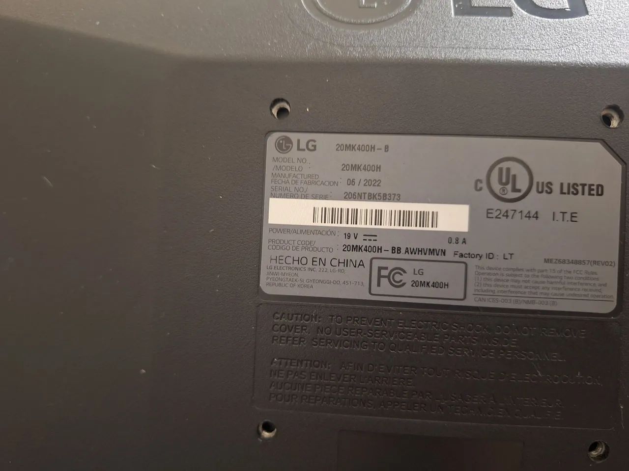 Monitor LG 19 5 meses de uso - Foto 2