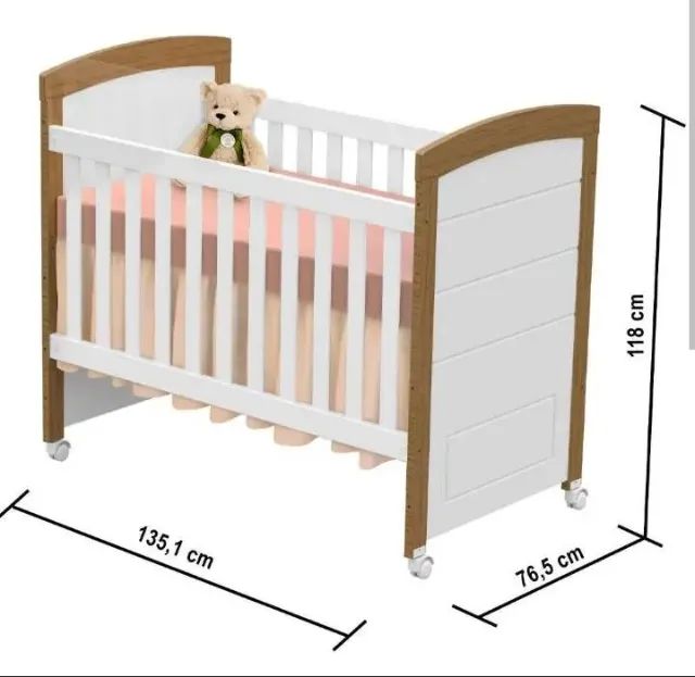 Berço mini cama Cléo + Cama babá  - Foto 4