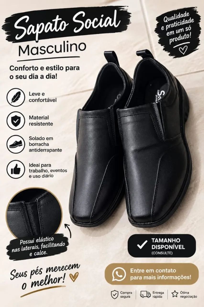 Sapato social tamanho 41 com forma grande ( 43 )