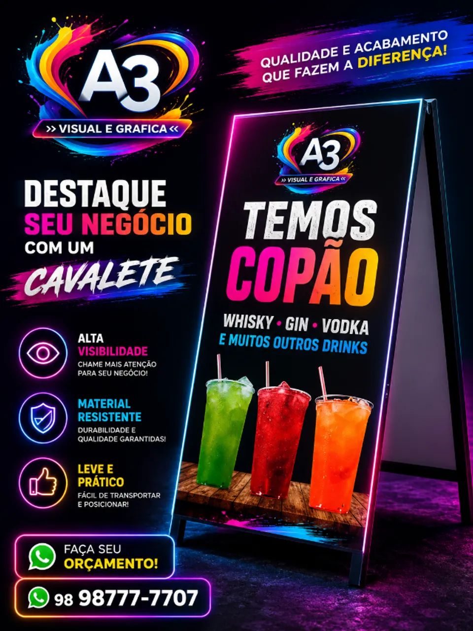CAVALETE PIRAMIDE 