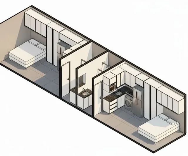 Kitnet Dupla em Container - Foto 3