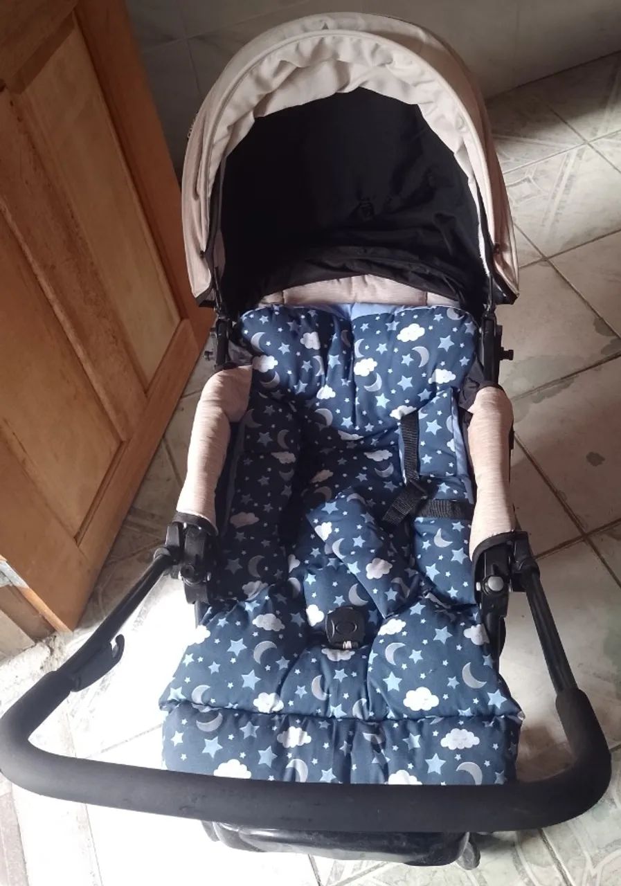 Carrinho de bebê + acolchoado - Foto 4