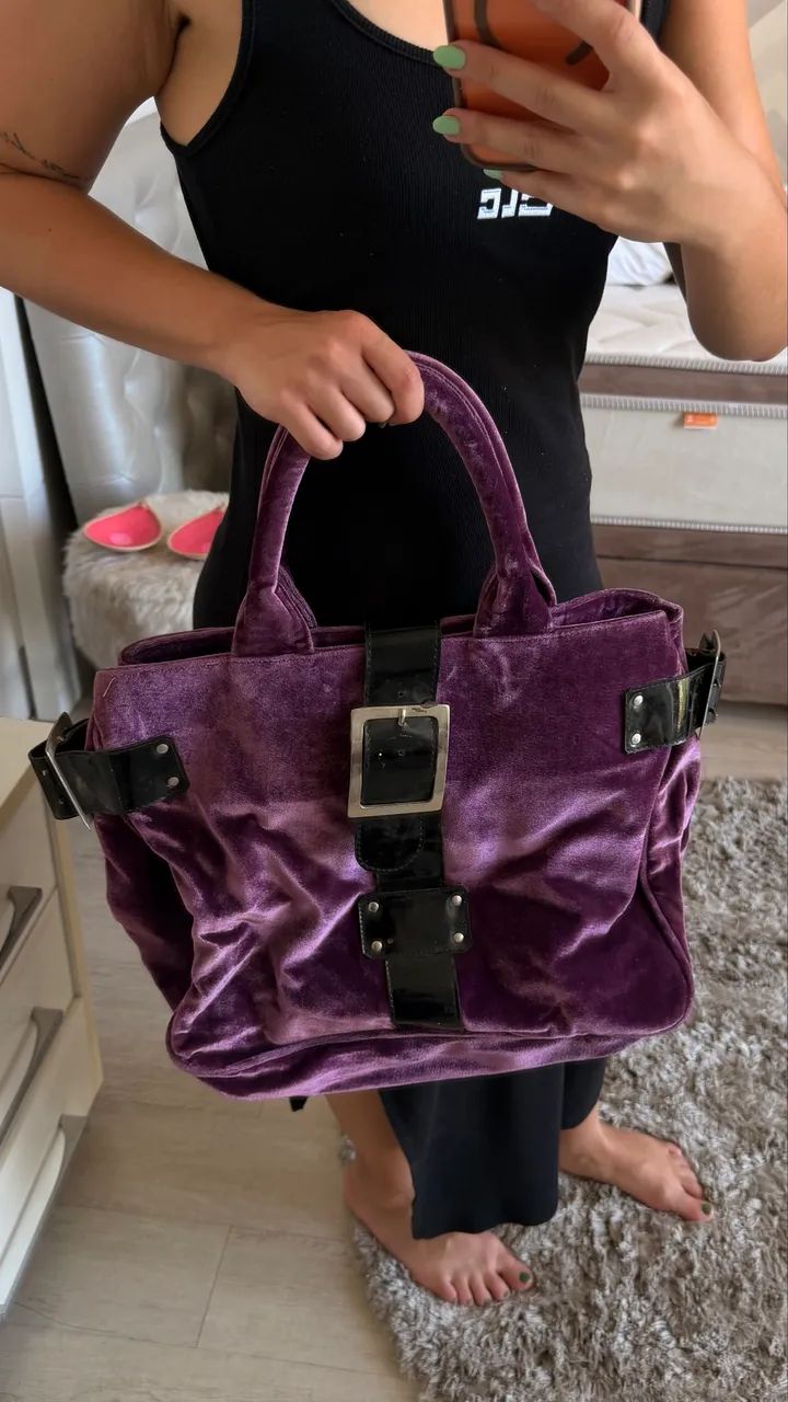Bolsa roxa grande  - Foto 4