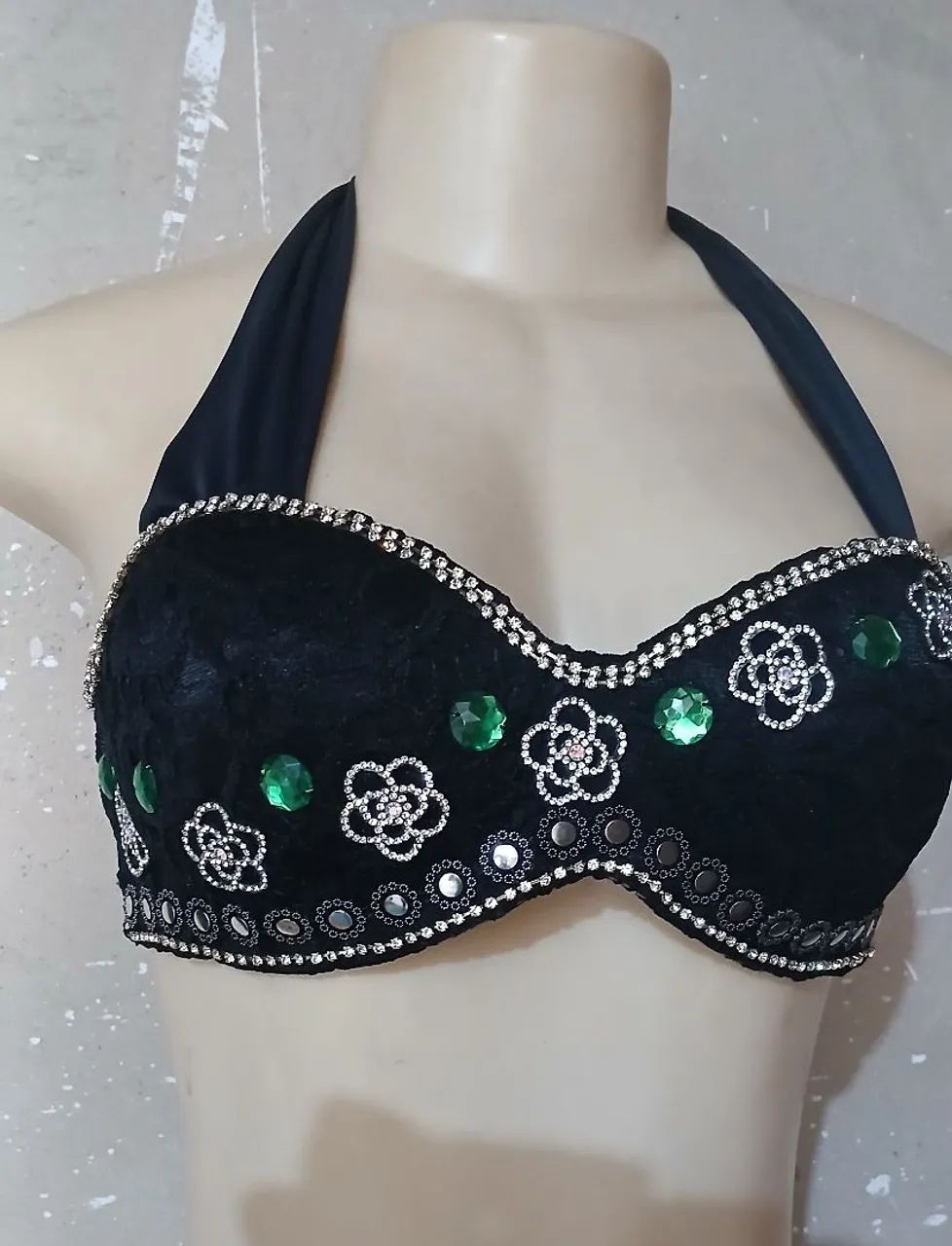 Roupa de dança do ventre preta - Foto 3