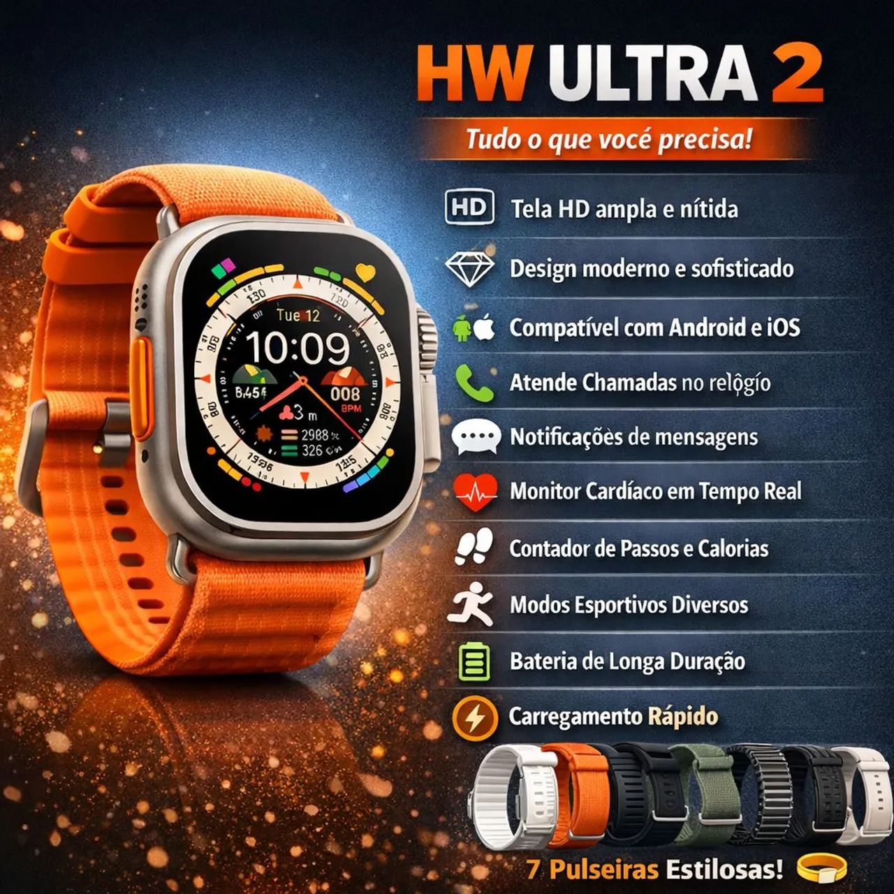 Smartwatch Relógio Hw Ultra 2