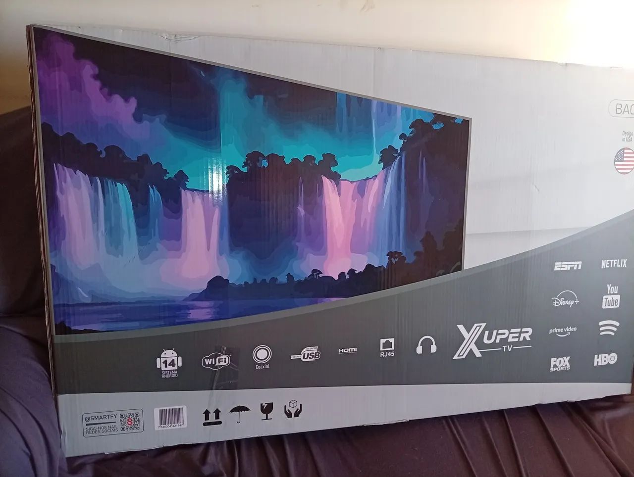 Tv NOVA 43 POLEGADAS SISTEMA ANDROID/ WI-FI/ COAXIAL/ USB/ HDMI/ RJ45/ SUPER TV ...CANAIS  - Foto 3