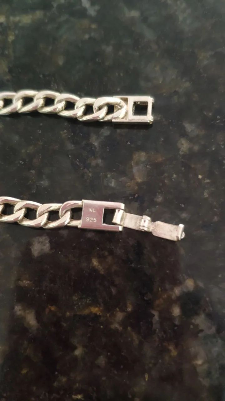 Pulseira de Prata Masculina NL 925 - Foto 3